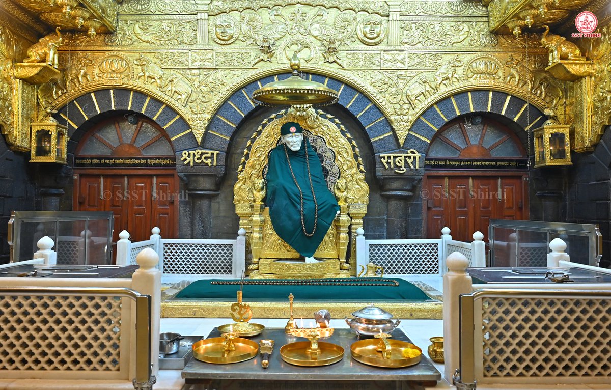 SSSTShirdi's tweet photo. *!! ॐ साई राम !!*
*श्री साईबाबा संस्थान विश्वस्त व्यवस्था,शिर्डी*
*!! ॐ Sai Ram !!*
*Shri Saibaba Sansthan Trust, Shirdi*
≈≈≈≈≈≈≈≈≈≈≈≈≈≈≈≈≈ *आरती :-शेजारती* 
 *शुक्रवार ०६ डिसेंबर २०२४*   
*Aarti :-Shejarti*
*Friday 06 Dec 2024* https://t.co/0pjJosNTay