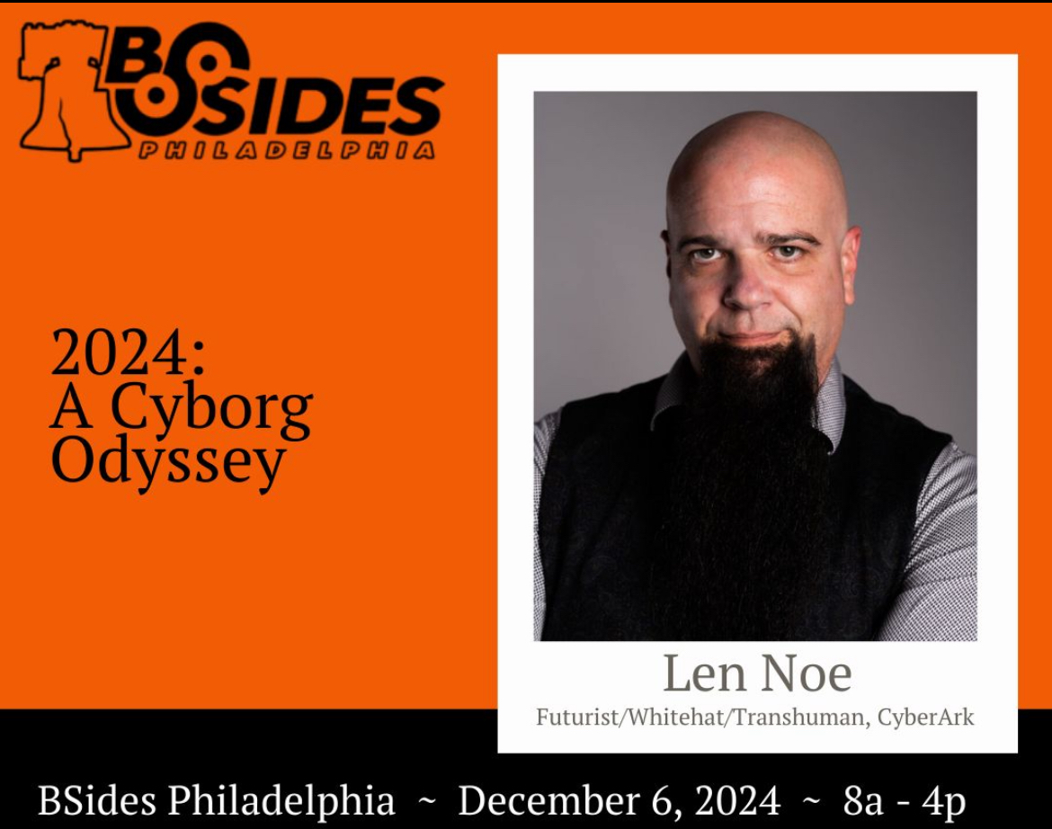 TheOKellyFactor's tweet photo. oin @lennoe213 today #BSidesPhilly at LIVE! Casino and Hotel #Cyborg Odyssey #speaker #author #humanhacked #publicist #theokellyfactor #lennoe https://t.co/QlZW2FyT2F