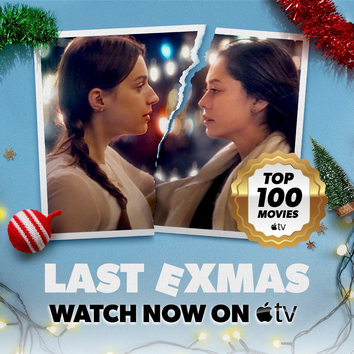 My latest feature, Last ExMas, is an <a href="/AppleTV/">Apple TV</a> Top 100 movie! Thank you everyone for watching, sharing, and supporting our lesbian holiday rom-com. Get it now on VOD 👉 linktr.ee/thegaywomencha…