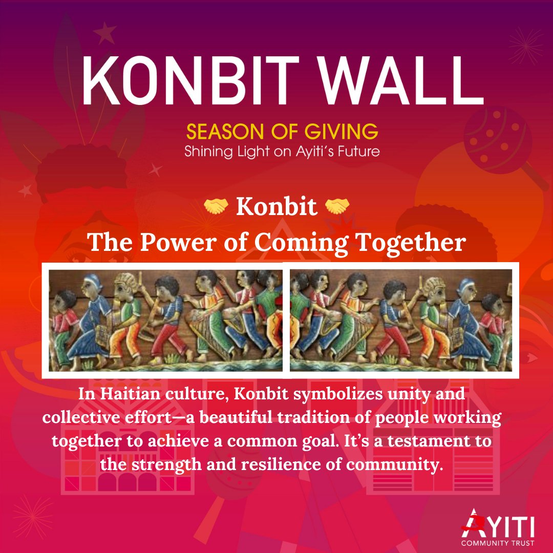 This season, let’s embrace the spirit of Fanals, Pi Detwal, and Konbit—bringing light, hope, and collective strength to Ayiti. 

Add your name to the Konbit Wall and become part of this powerful collective effort to build a brighter future for Ayiti.

give.ayiticommunitytrust.org/campaign/konbi…