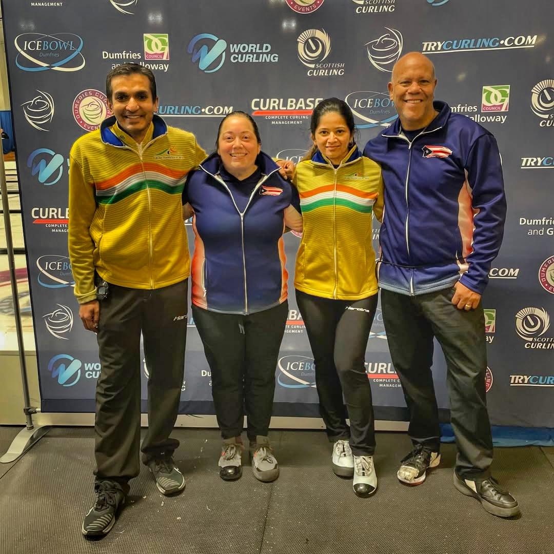 Curling Federation of India extends its sincere appreciation to P.N. Raju and Namini Chaudhari for representing India at the World Mixed Doubles Qualification Event 2024 in Dumfries, Scotland.