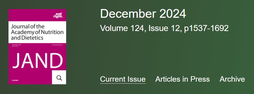 eatrightPRO's tweet photo. ❄️ Have you seen the last JAND issue of 2024? ❄️

👉 Read the December issue today, which includes open access/free articles: https://t.co/WPP2m7cniP

#eatrightPRO #rdchat #dietetics https://t.co/L2ODwQPsR3