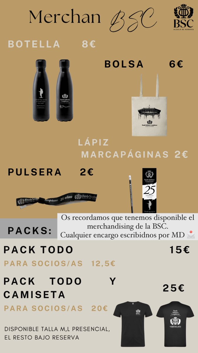 ¿Todavía no tienes regalos para estas Navidades? ¡Todavía estás a tiempo de comprar alguno de los productos oficiales de la Banda Sinfónica Complutente! 🤭🤭 Tal vez reconozcas algunos rincones de nuestra ciudad…