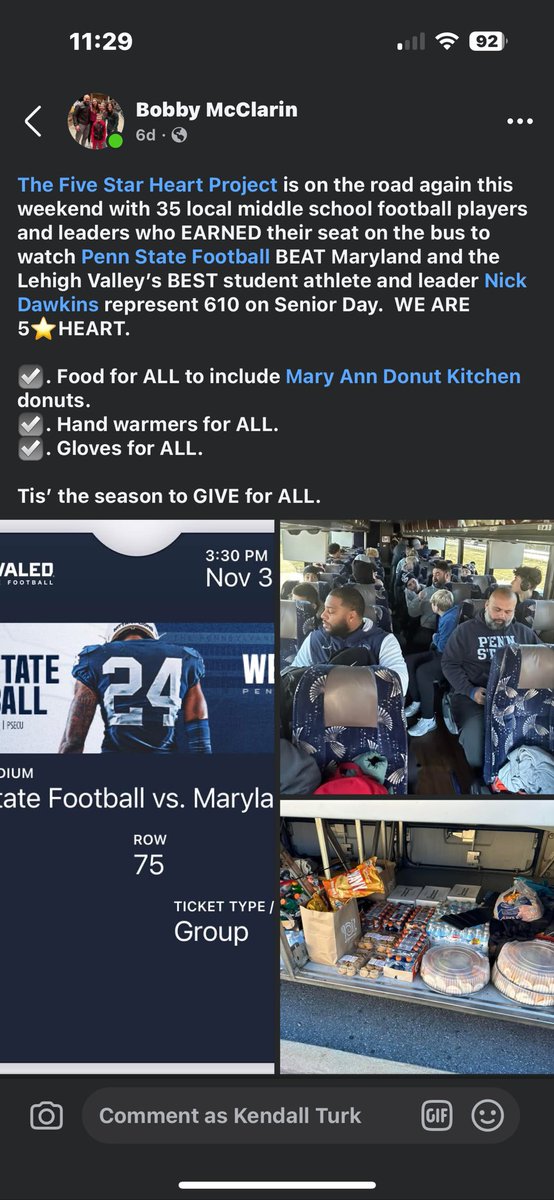 Eli_Rodas_11's tweet photo. Had the most amazing privilege to be honored by @FiveStarHeart to be invited as one of 35 of the Lehigh Valleys best middle school football players and leaders on and off the field. We went to watch @PennStateFball play @TerpsFootball …. It was a cold day but such an amazing experience! #Recruiting #ncsaathlete #football #classof2029 #recruitment