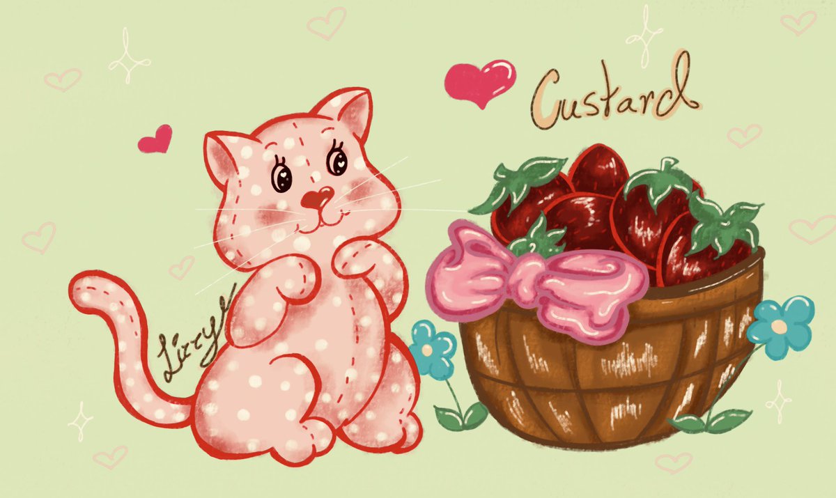 LizzyCampbell17's tweet photo. β€οΈπ©· Custard π©·β€οΈ
This is Strawberry Shortcakes little kitty Custard isnβt she cute <3
#strawberriesπ #strawberry #strawberryshortcake #custard #kitty #gaming #gamergirl #gamer #digitalart #artist #1980s #cartoons #lizzyscorner #dorkscorner #dorkscornerstudios https://t.co/2BoO2IhKzS