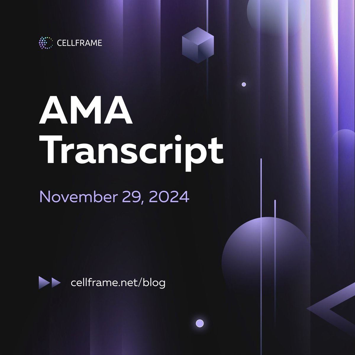 Anya_Hucan's tweet photo. Missed the AMA with Dmitry Gerasimov? 

 Catch the highlights on masternodes, anonymous transactions, and more! 

 Read here

https://t.co/b4O19sIAJU

#AMARecap #Cellframe #Blockchain https://t.co/OltoomCFYp