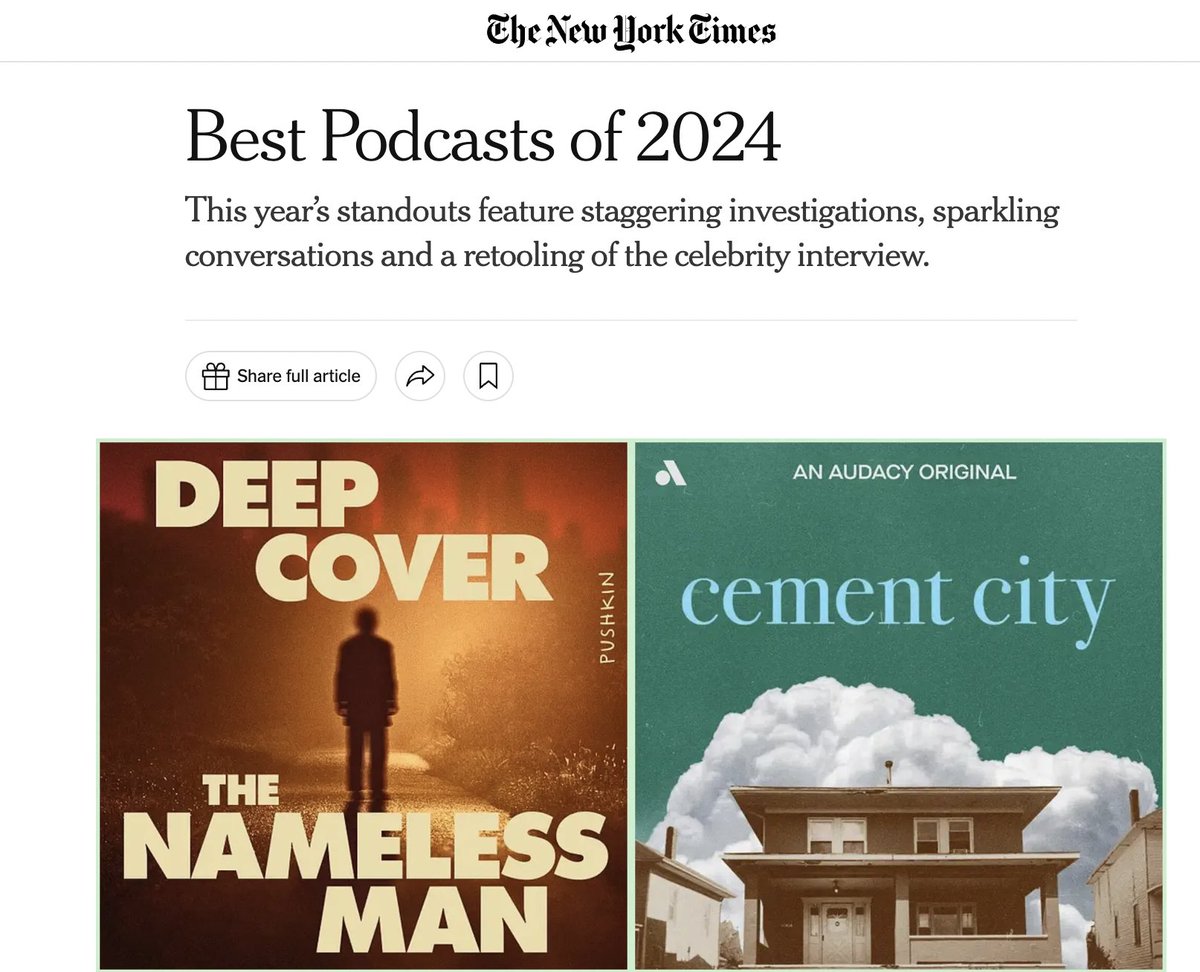 Cement City is a <a href="/nytimes/">The New York Times</a> best podcast of 2024! "An extraordinarily immersive portrait of day-to-day life in a troubled but irreducibly vibrant community." nytimes.com/2024/12/06/art…