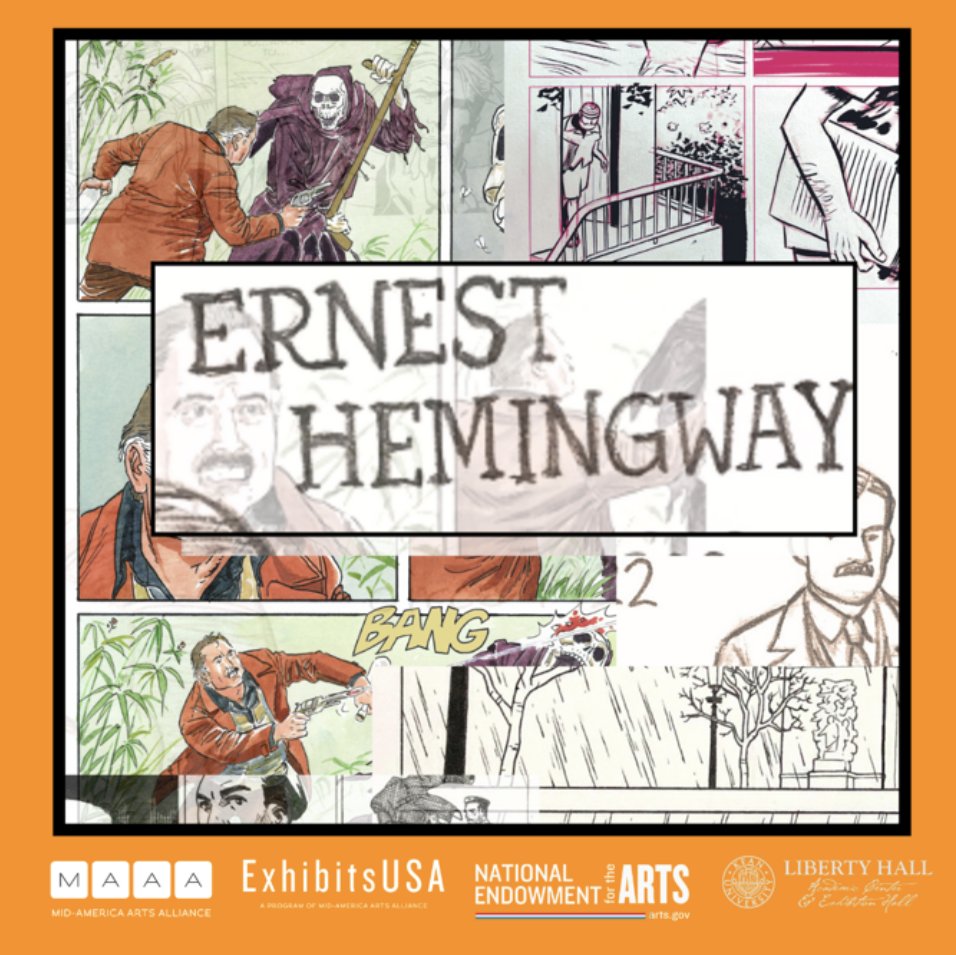 ¡No te pierdas Hemingway in Comics en Liberty Hall Academic Center Gallery, desde el 10 de noviembre de 2024 hasta el 7 de enero de 2025! 📅 

#HemingwayInComics #galleriesatkean #keanuniversity #Exhibición #ArteYComics
