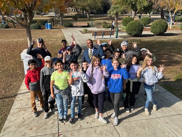 6th Grade GATE students visiting the CSUB Fab Lab, President, and decorating. Laser cutting, 3-D printing, and glass cutting were some of the activities. #WeArePBV