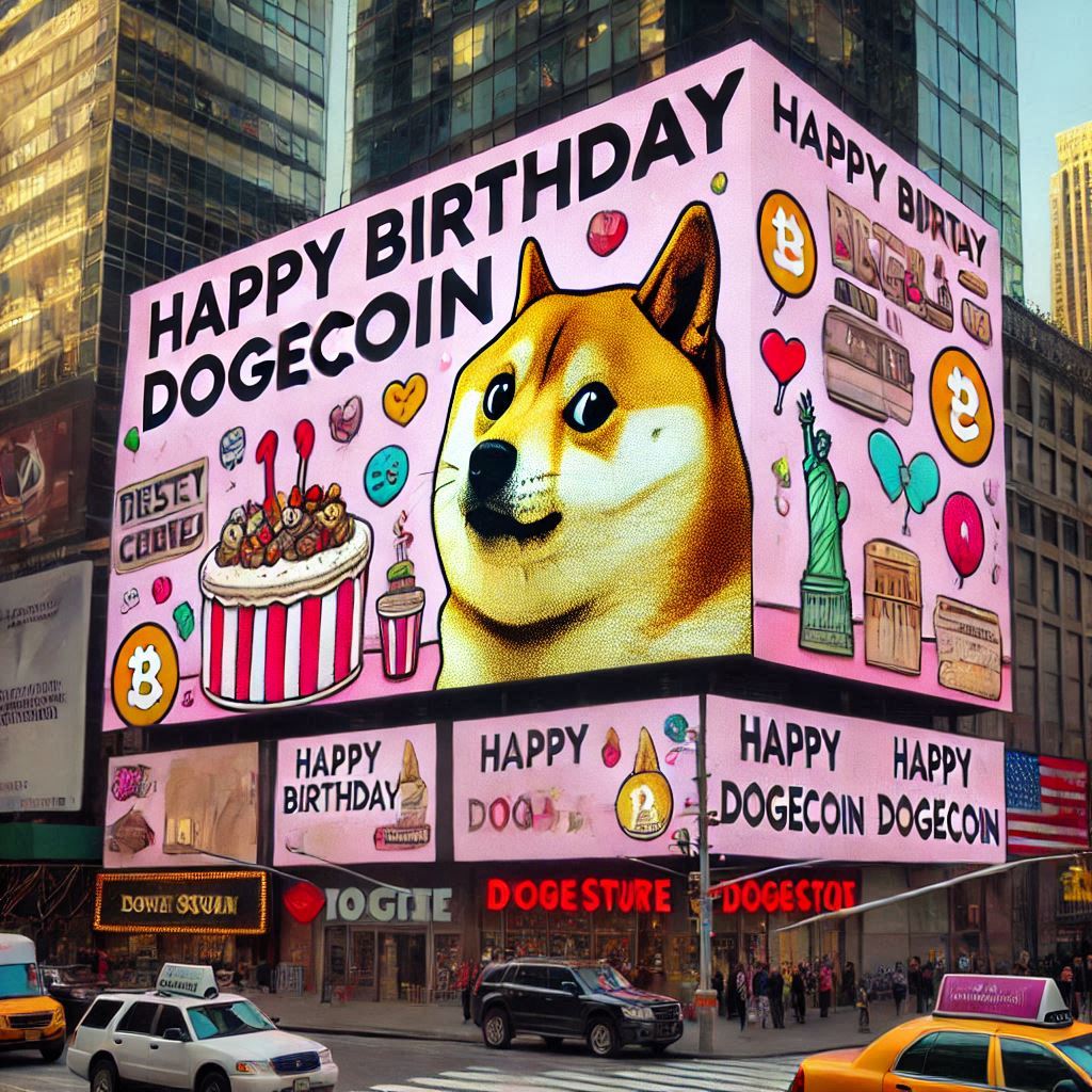 MyDogeCEO's tweet photo. Happy birthday Dogecoin! https://t.co/PogbmmOxoH
