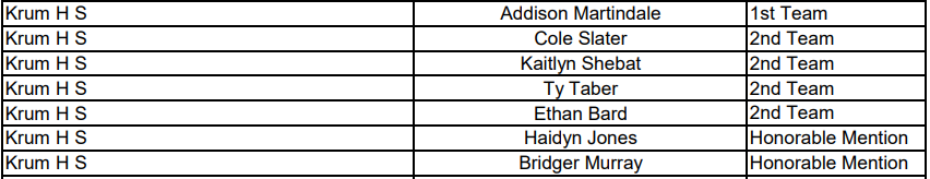 Congratulations to our Bobcats that EARNED Academic All-State recognition!  #Wewill
