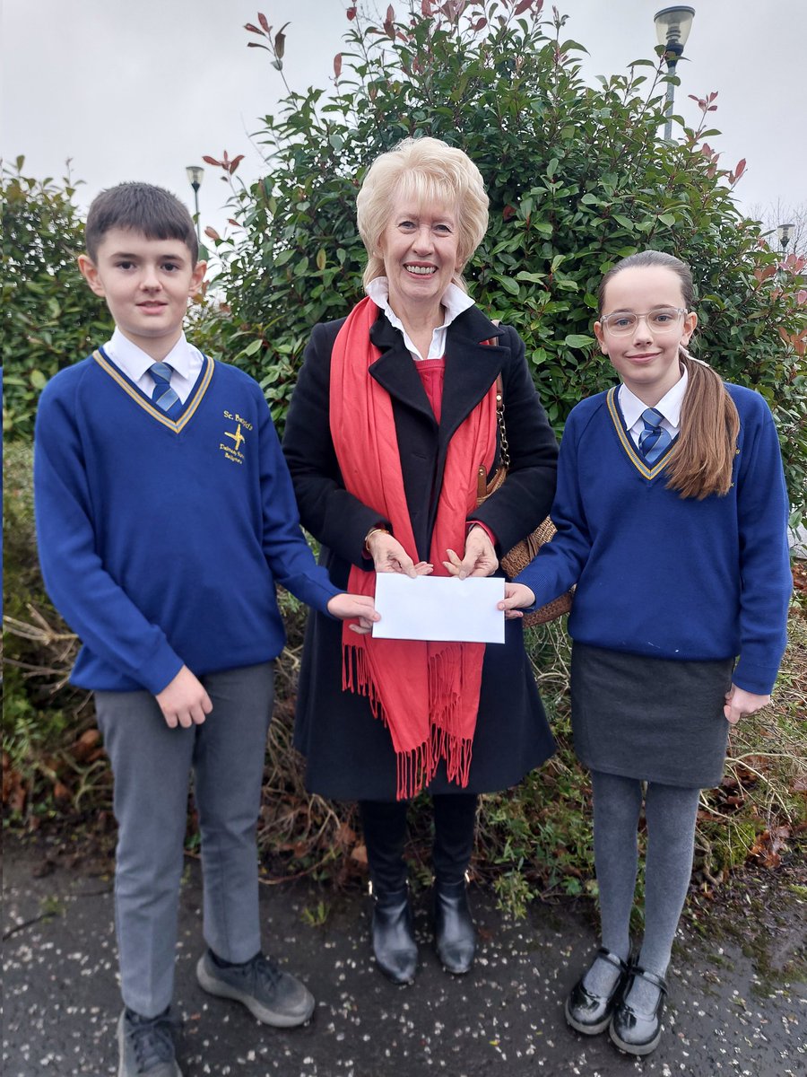 We were pleased to welcome Mrs. Lynda Bell from Rotary Club Ballymena to school today. Lynda popped in to collect a donation towards the Rotary Club Christmas hamper appeal.

We have been supporting this project for many years and were delighted to do so again this year
