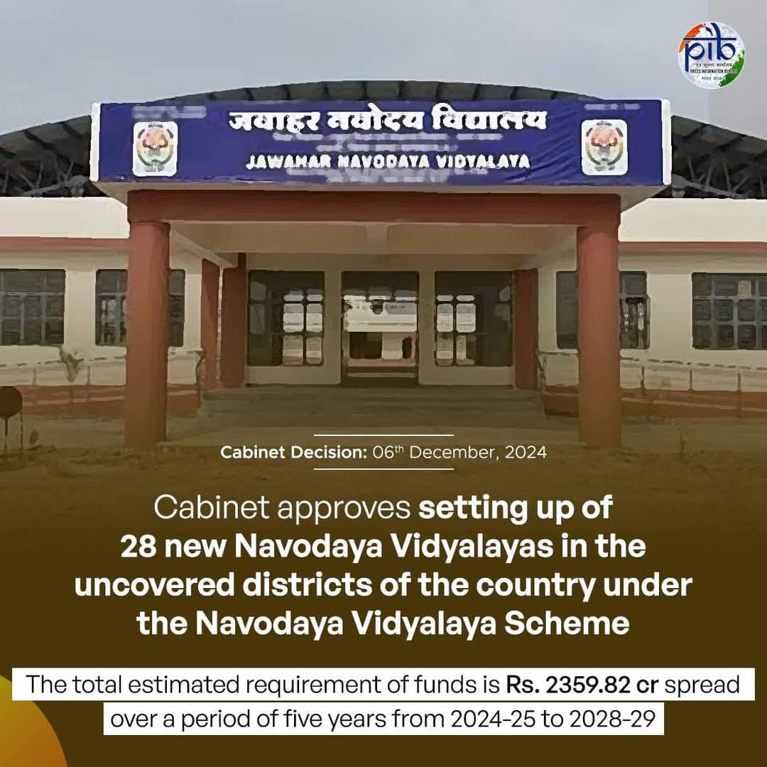 RabiNaikBJP's tweet photo. Gratitude to Hon'ble Prime Minister Shri @narendramodi Ji for the decision taken to establish 28 new Navodaya Vidyalayas and 85 Kendriya Vidyalayas in the Union Cabinet today. https://t.co/47vl71Rykj