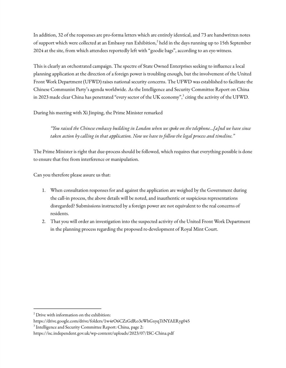 ipacglobal's tweet photo. #BREAKING: Freedom of Information request reveals a 🇨🇳 state orchestrated campaign to manipulate the consultation process in the application to build new 🇨🇳 mega-embassy at Royal Mint Court in the 🇬🇧.

IPAC 🇬🇧 Members write to @AngelaRayner to raise their concerns. https://t.co/YdWfTBd7KZ