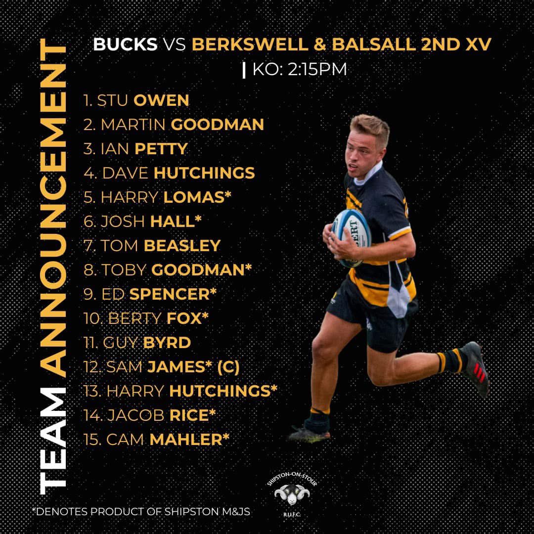 Here are your two senior sides in action tomorrow afternoon- both games kicking off at 2.15pm 🏉

🟠 Rams v Edwardians RFC
⚫️ Bucks v Berkswell &amp; Balsall RFC 

#therams 🐏🐏🐏