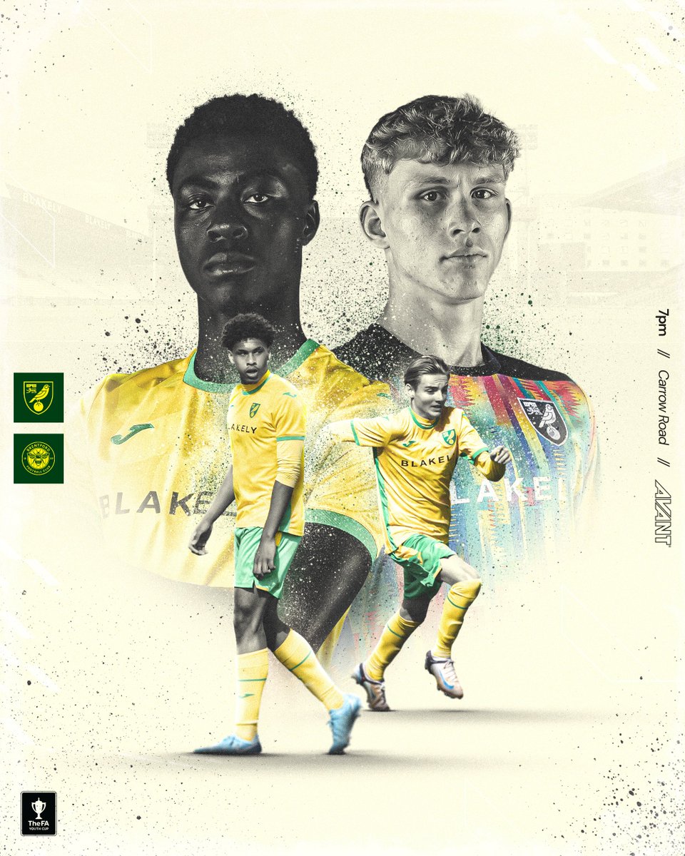𝗠𝗔𝗧𝗖𝗛𝗗𝗔𝗬 🏆

We host Brentford at Carrow Road in the #FAYouthCup this evening! 🟡