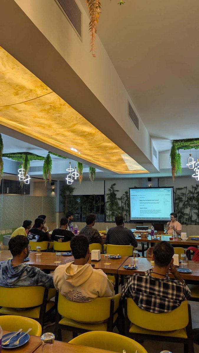 0xReactive's tweet photo. DevRel Lead @IvanitskiyIvan and Tech Comm Manager @Kishan7999  represented Reactive Network at @ETHIndiaco ! 

They shared our mission and vision with some talented developers and showcased some amazing projects built on Reactive Network. 

Excited for what’s ahead! https://t.co/AeIvvK8dHM