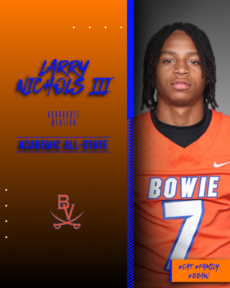 S/o to <a href="/TreNichols7/">Larry “Tre” Nichols lll</a> for making Academic All-State #eat #family #BBAW