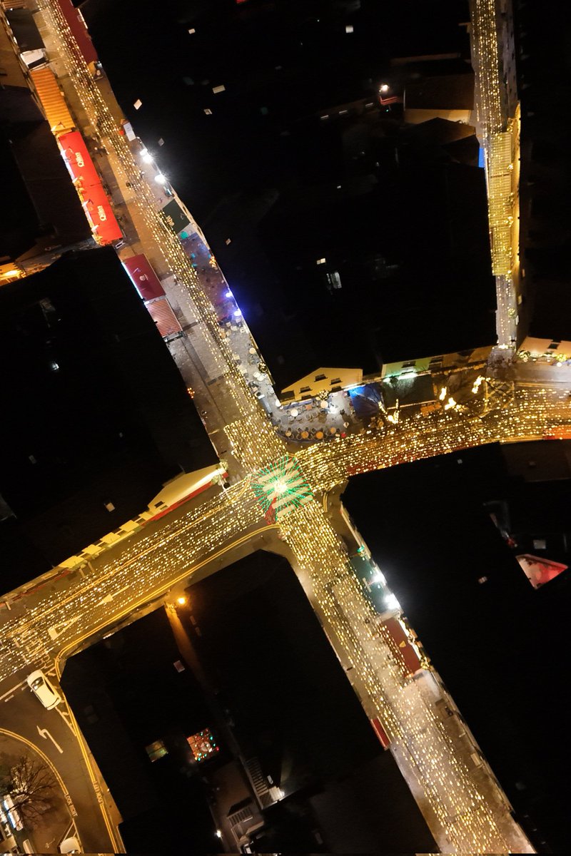 Galway streets decorated by Christmas lights