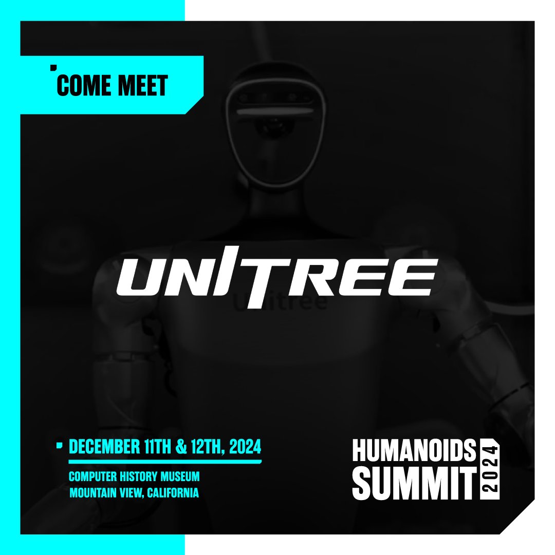 HumanoidsSummit's tweet image. We’re thrilled to announce that @UnitreeRobotics, known for their groundbreaking #humanoid and quadruped robots, will be joining us at the Humanoids Summit!

🔗 Register now! humanoidssummit.com
(Tickets are running out)

#HumanoidsSummit  #FutureOfRobotics #Innovation