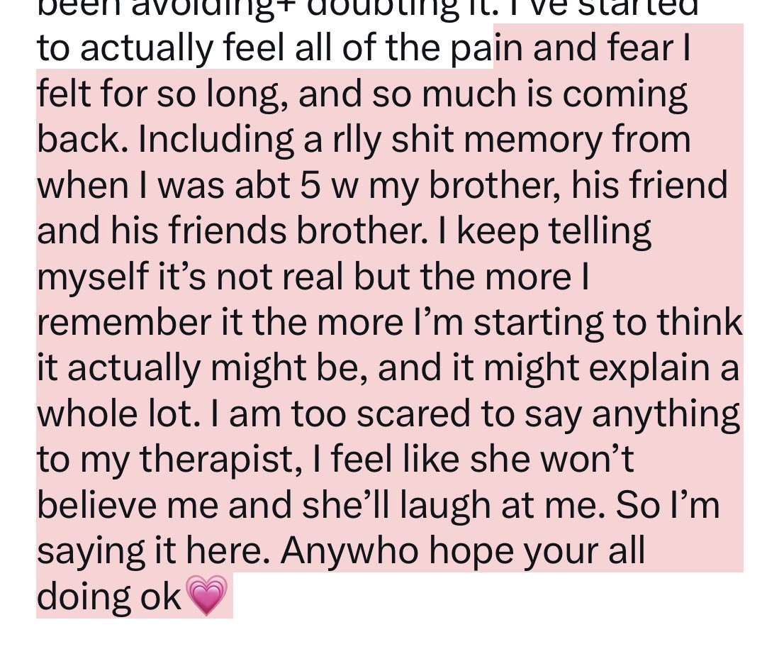 pukerexia's tweet photo. TW - CSA 
Hi guys so I am doing like real bad. I’ve tried so hard, but I realized that it’s not going to get better until I deal with my trauma. I’ve been diagnosed with CPTSD and BPD for a long time, but I’ve been avoiding+ doubting it. I’ve started https://t.co/X4uC65ATAa