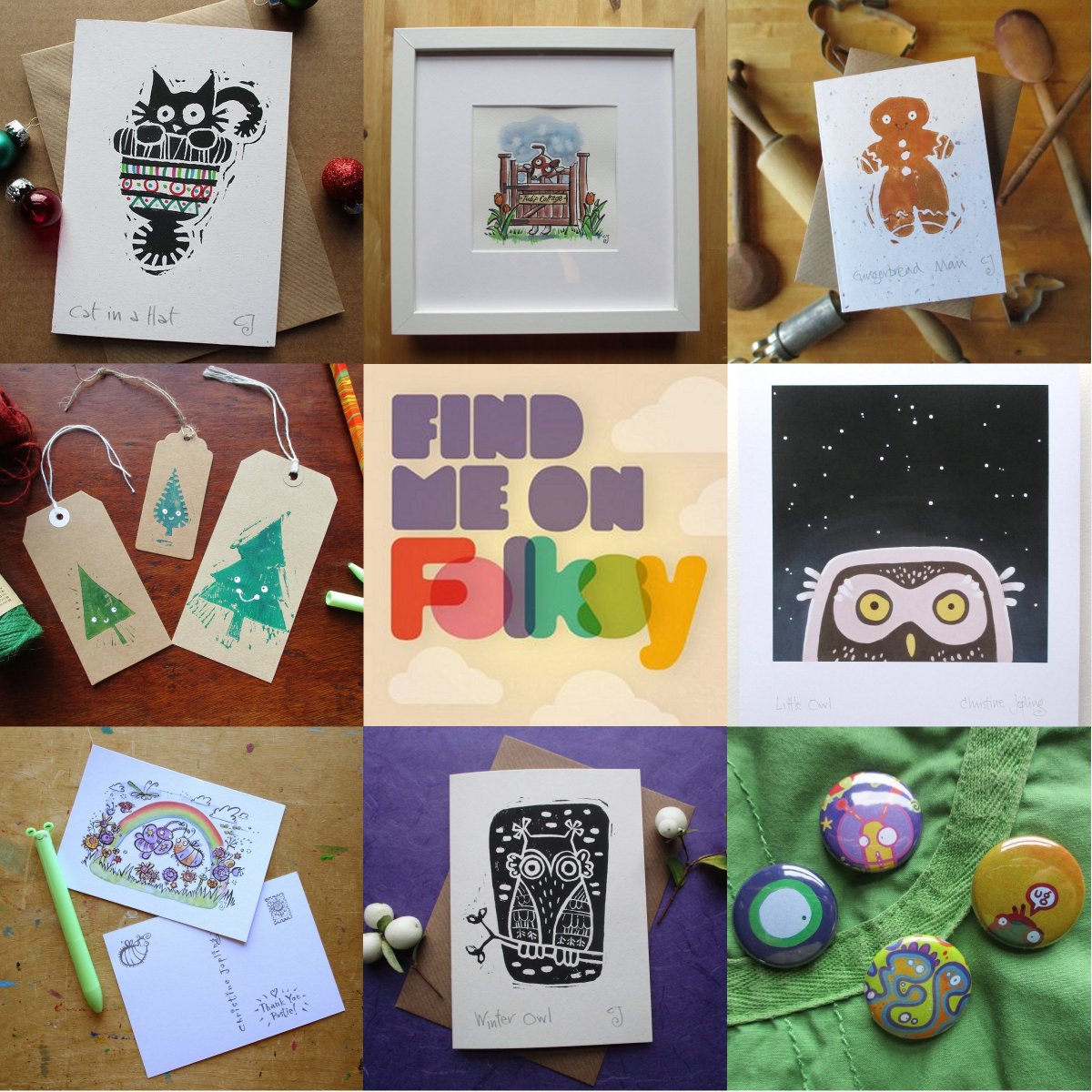 CJoplingIllo's tweet photo. 🦉🌈📦🧦🎨💌🎄Handmade cards, postable prints, stocking fillers and Sale items! 
Get 'em at my @folksy shop - link in bio!👆

#justacard #shopindie #buyleeds https://t.co/p1A9VwO2o1