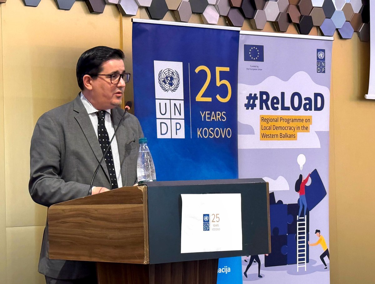 UNDP_Kosovo's tweet photo. The final Board of Partners meeting and closure event of #ReLOaD2 marked a moment to reflect on our journey, share insights, and commit to future collaboration. 🤝✨ Funded by the EU and implemented by UNDP. https://t.co/rKCKCaRmgz