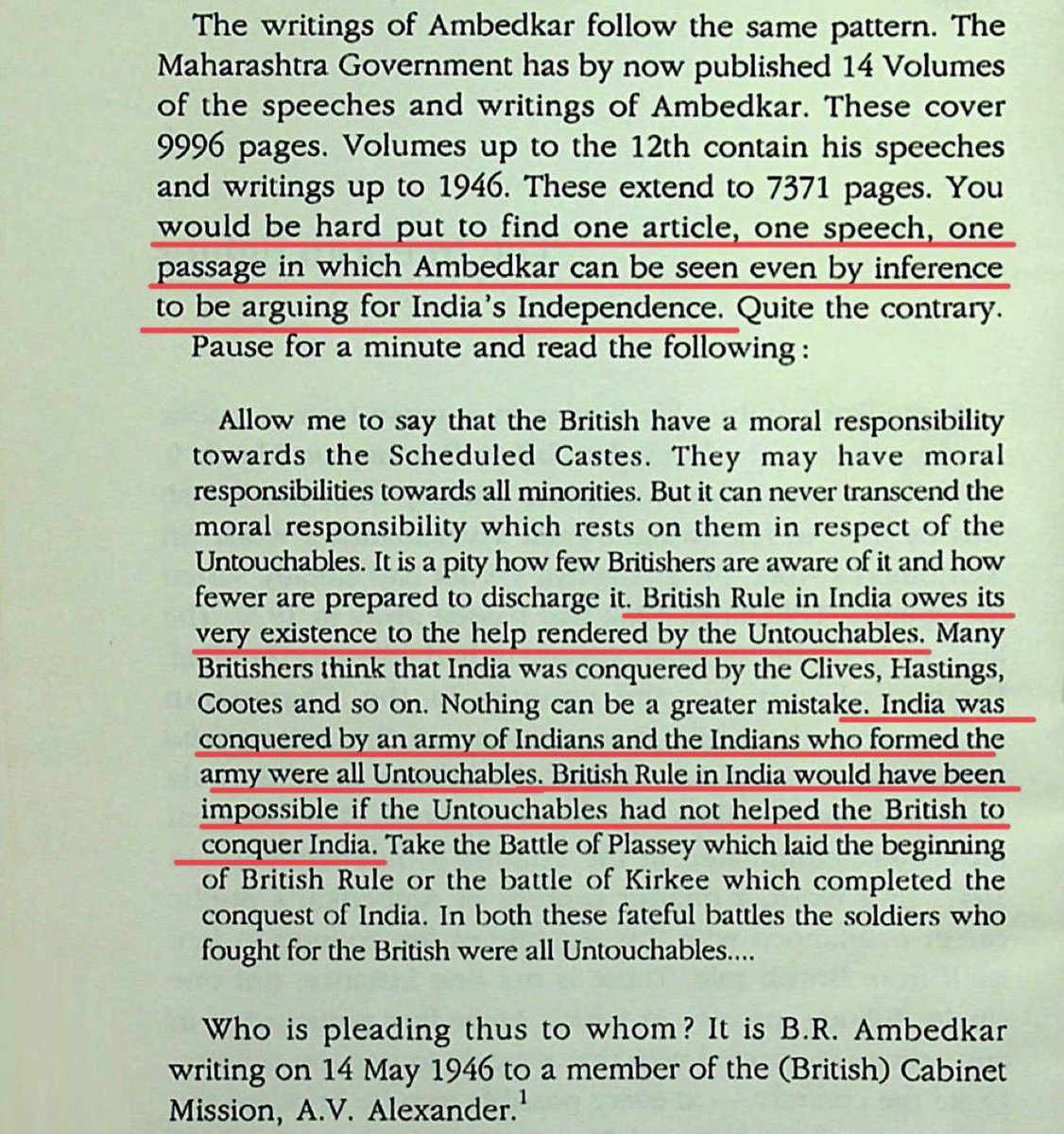 SagasofBharat's tweet photo. British:
- "There was no class except Brahmins which was so hostile to the English"

-"If a community could claim credit for driving the British out of the country, it was the Brahmins"

Ambedkar: "British Rule in India would have been impossible if the untouchables had not helped the British to conquer India".

Now they will tell us why the British were able to rule India?