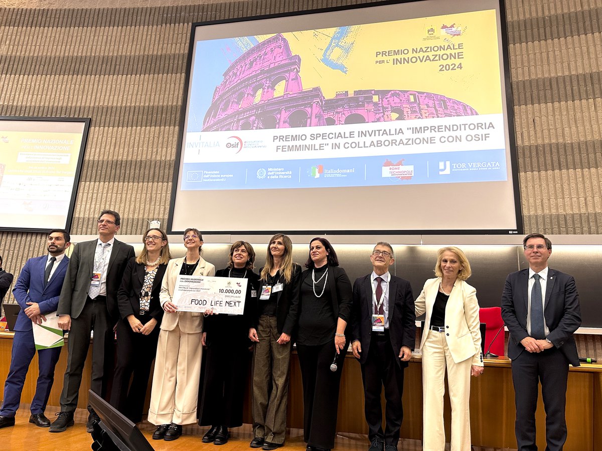 Invitalia's tweet photo. #PNI2024 | #Invitalia assegna il Premio speciale per l’#ImprenditoriaFemminile
🥇 #UClimat – grant di €15.000
🥈 #FoodLifeNext – grant di €10.000
🥉 #Glutensens – grant di €5.000

⭕Tutte le info👉🏼https://t.co/AiZ6QoLGIw https://t.co/lIv6pWEmiS