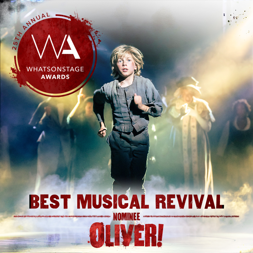 OliverOnStage's tweet photo. We are thrilled to have been nominated for FIVE @WhatsOnStage awards. 

Best Musical Revival
Best Regional Production
Best Choreography
Best Lighting Design 
Best Costume Design 

Vote #OliverOnStage 👉 https://t.co/ktjzsrmEan https://t.co/c3JOezBqCi