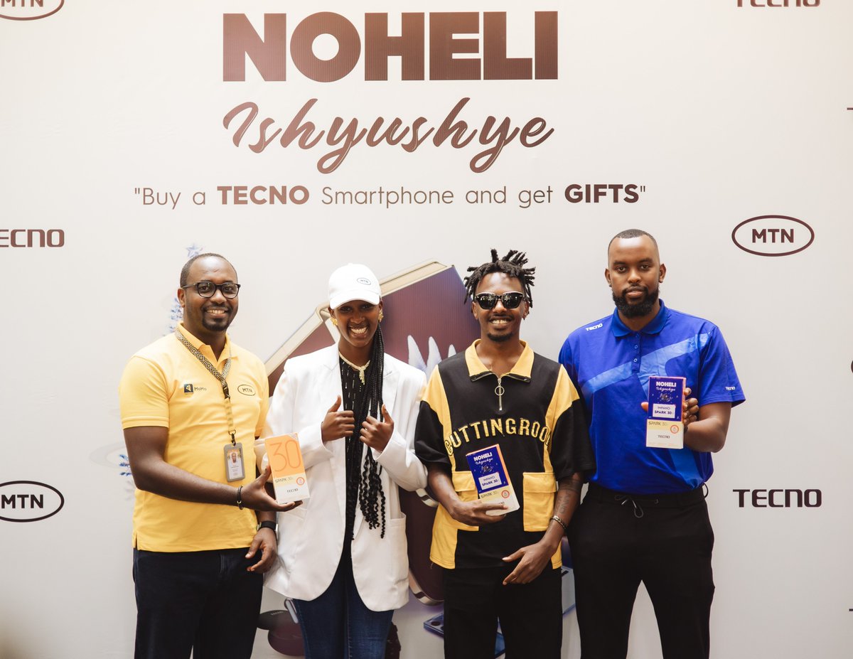 TECNOMobileRW's tweet photo. 🎉We are teaming up with @MTNRwanda to make your holidays unforgettable! From 7/12-4/1/2025,every #TECNO smartphone purchase gives you a chance to win amazing prizes including 30GB of data, brand-new scooter🏍️,TECNO Spark 30📱&amp; Shopping vouchers worth 200,000 RWF🛒
#Nohelishushye https://t.co/L0vf9JhzzG