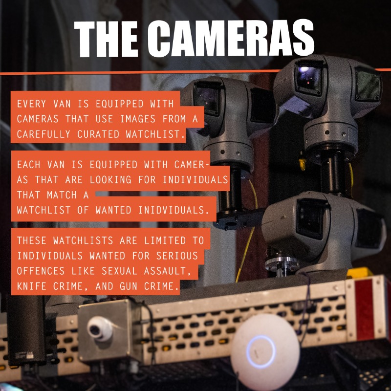 metpoliceuk's tweet photo. 540 arrests through Live Facial Recognition. 

We're using Live Facial Recognition technology to prevent crime and identify individuals who pose a serious threat in our community.

Ever wondered how it works? Swipe to find out.