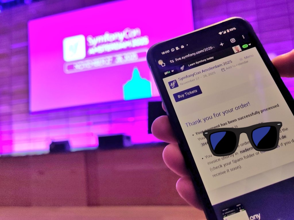 Got our #SymfonyCon tickets for next year already