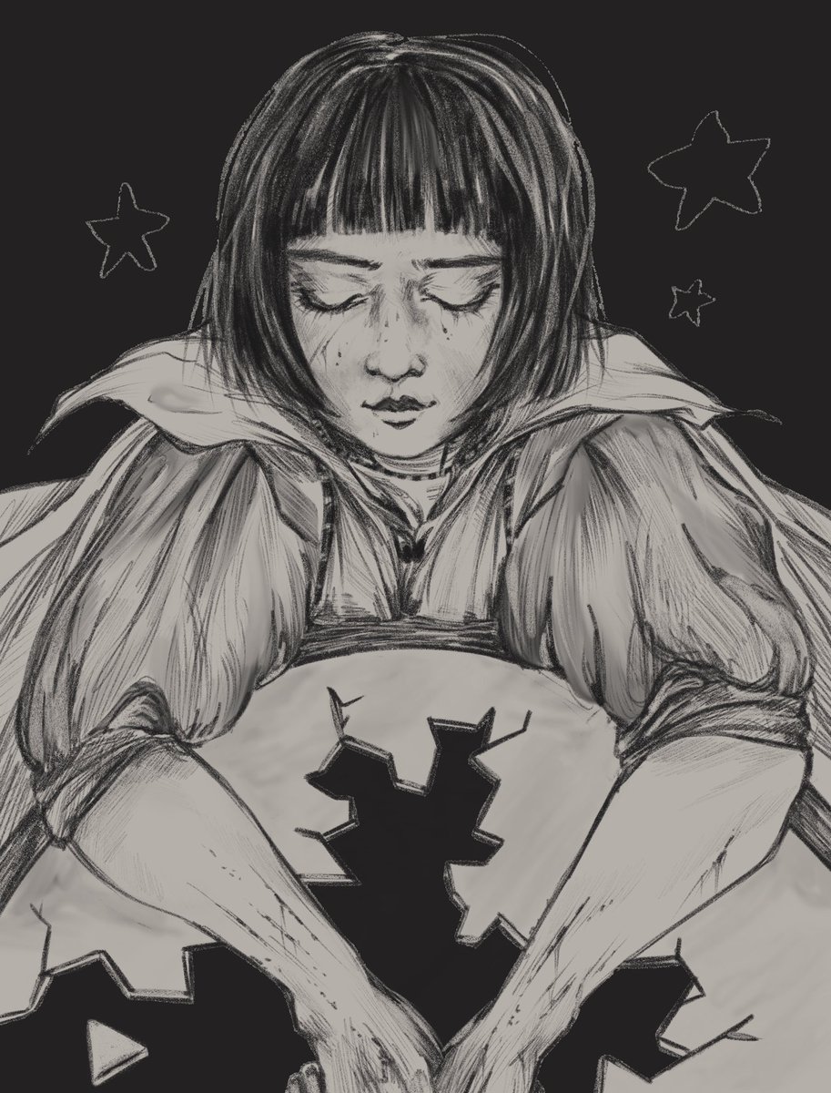 vvangoghst's tweet photo. ‘Mirror Girl’ 
I made this after talking about a series of dreams I had growing up (disclaimer not the zombie apocalypse continuity)
#digitalart #commissionsopen https://t.co/9fwhBnKfqT