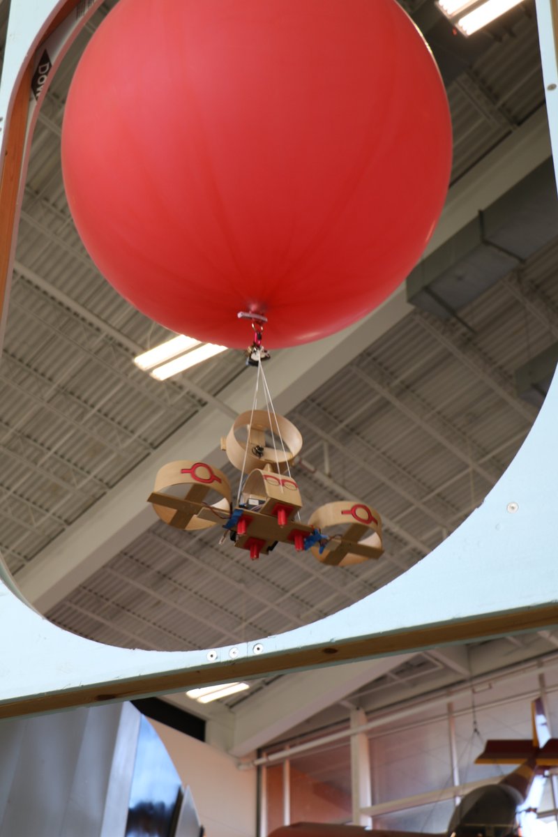 The Lighter Than Air Fly-Off is one week away! The Howe Hall atrium and undergrad lab have been humming with activity as the freshman student teams in AER E  1600 work to make qualifying flights with their remote controlled craft  designed and constructed with supplied materials!