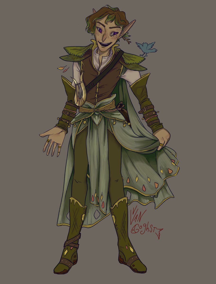 vvangoghst's tweet photo. Fey touched gnome sorcerer dnd character commission!
My favorite touch is his little hidden satchel 
#DigitalArtist #Commission #DnD #fantasyart https://t.co/xHV20Zhsuf