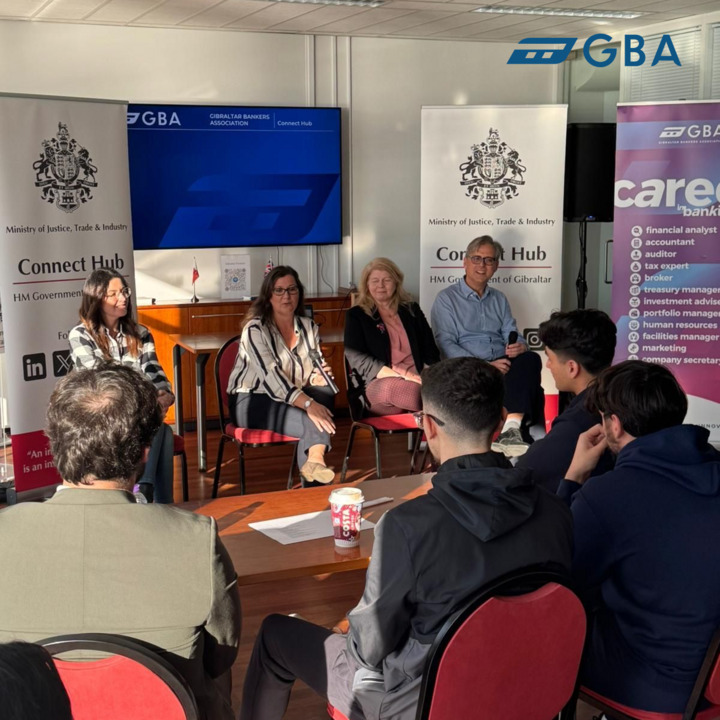 GibBankAssoc's tweet photo. The GBA was delighted to participate in Wednesday’s event with Minister Nigel Feetham KC MP, focused on engaging with young minds and fostering ambition in the financial services sector.

#GibraltarBanking #FutureFinance #InspiringTheNextGeneration https://t.co/GfjVQIDaDR