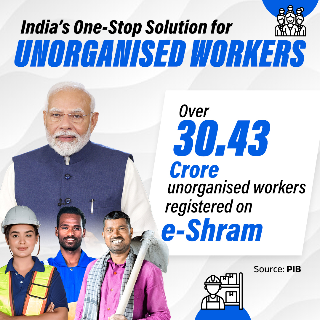 BJP4AnN's tweet image. Ensuring India&apos;s inclusive growth with eShram portal

#eShramCard #Inclusion #gigworkers