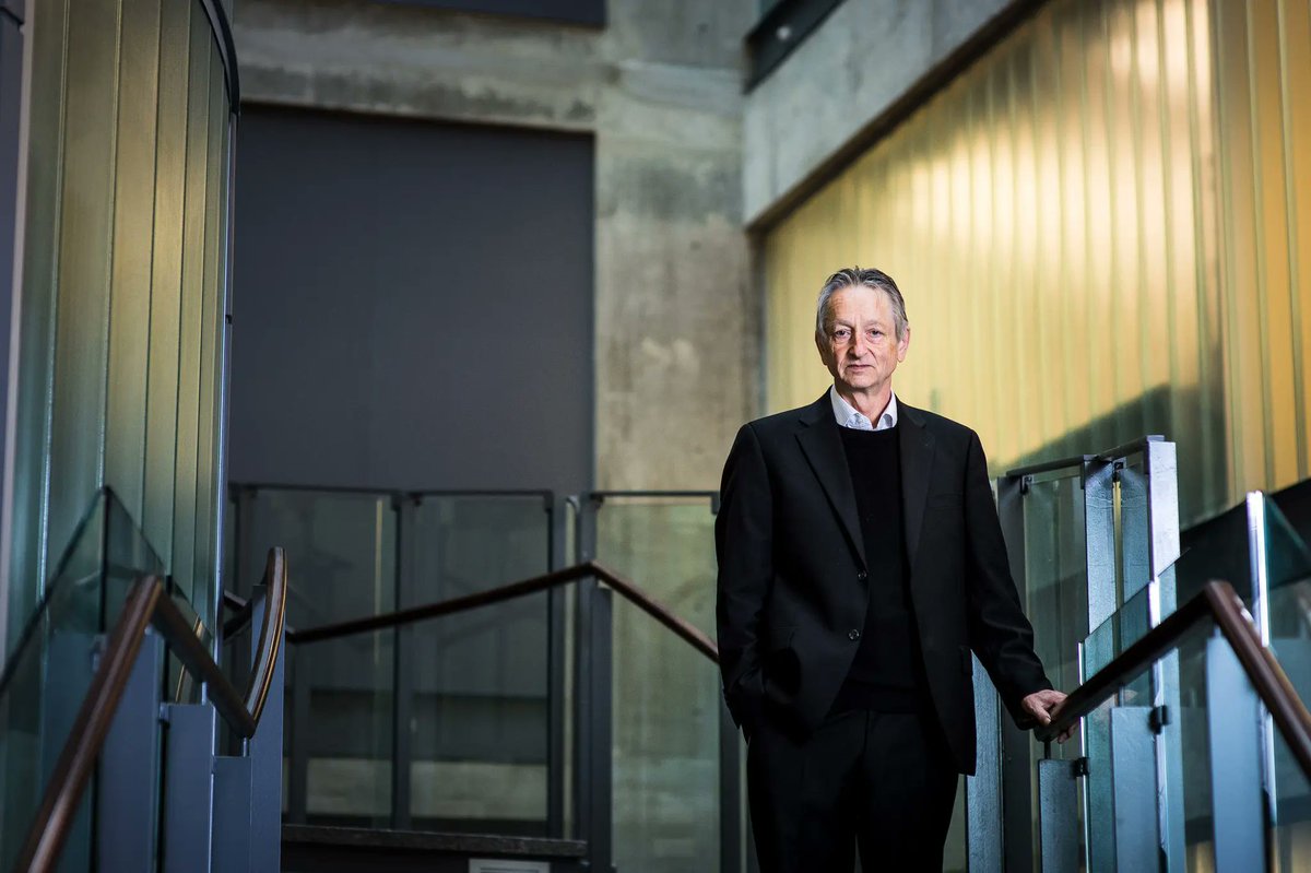 Happy birthday to Geoffrey Hinton, whose work in neural networks has led many to call him the "Godfather of AI."

These pioneering efforts recently won him the Nobel Prize: bit.ly/3Bf92Vx

Image v/Aaron Vincent Elkaim &amp; <a href="/nytimes/">The New York Times</a>