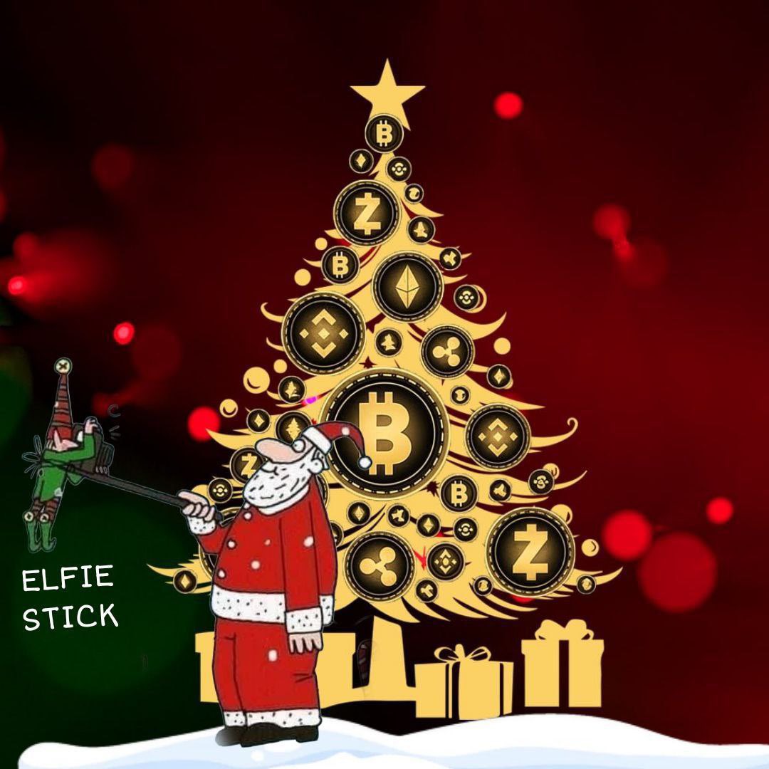 BrightCryptoSOL's tweet photo. Even Santa couldn’t resist snapping a selfie with this holiday masterpiece! 🎅📸✨ #Holiday  #CryptoChristmas #BTC https://t.co/rWYOK8lXDU