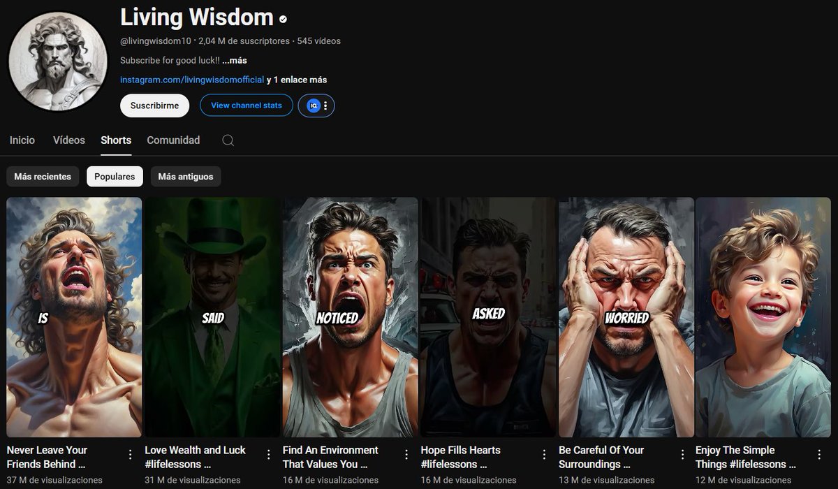 Revelación de nicho sin explotar

Este canal de YouTube esta generando +8.000$ al mes sin mostrar su cara:

- 35M+ de visitas los últimos 28 días
- La mayoría de días solo publica un video
- A nada de alcanzar los 10K$ por mes

¡A los 100 RTs revelo uno mucho mejor!