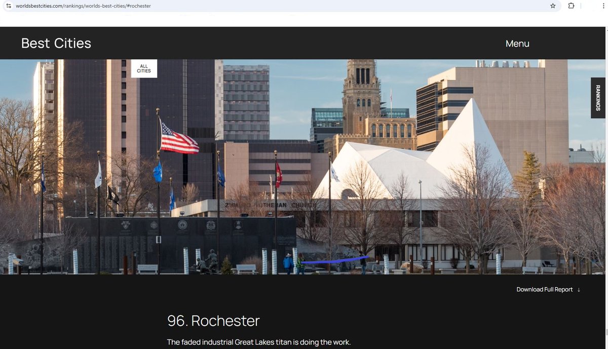 David Andreatta (@david_andreatta) on Twitter photo Dear World's Best Cities,
Rochester, NY, is flattered to be ranked 96th out of 100 in your latest poll. But would it have killed you to illustrate your entry with an image of the correct "Rochester"? You've got Rochester, MN, here. <a href="/CityRochesterNY/">City of Rochester NY</a> #ROC worldsbestcities.com/rankings/world… Dear World's Best Cities,
Rochester, NY, is flattered to be ranked 96th out of 100 in your latest poll. But would it have killed you to illustrate your entry with an image of the correct "Rochester"? You've got Rochester, MN, here. <a href="/CityRochesterNY/">City of Rochester NY</a> #ROC worldsbestcities.com/rankings/world…