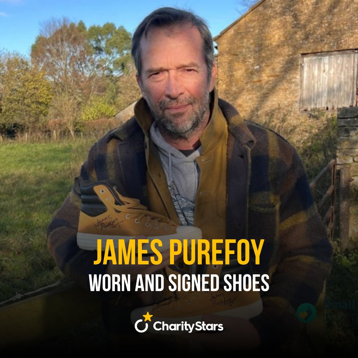 CharityStars's tweet photo. Discover the #CelebrityShoeAuction supporting
@SmallStepsDocs and live now on #CharityStars❤️🙏
👉 Freya Allan: https://t.co/brT9uL8hgk
👉 Benedict Cumberbatch: https://t.co/tuHg5B0vOc
👉 @JamesPurefoy: https://t.co/ocnE5seMNp
👉 @RichardAyoade: https://t.co/qSNU7IG56O https://t.co/XSCjg3ibQt