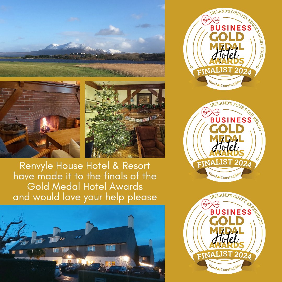 We got some gorgeous news today; we're finalists in the <a href="/HC_Review/">Hotel&CateringReview</a> Gold Medal Hotel Awards and would love your vote if you had a moment please?

People Choice Award - Ireland's Favourite Place to Stay - Best Hotel/House in Connacht - 
docs.google.com/forms/d/e/1FAI…

<a href="/ConnemaraIe/">Connemara.ie</a>