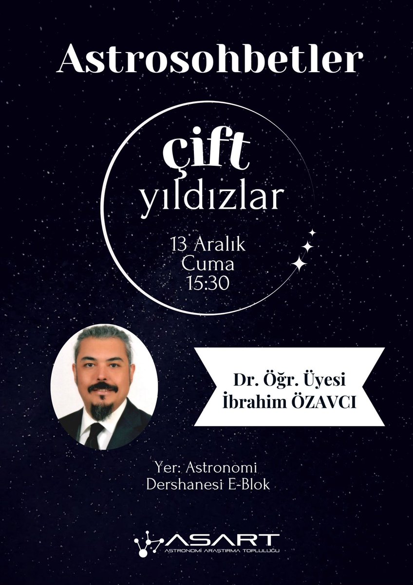 Merhaba değerli astroseverler!!💫🥳🚀
Yeni bir etkinlikle karşınızdayız.

Evrenin sonsuzluğunda, yalnız olmadığımızı kanıtlayan bir dans sahnesi var: Çift yıldızlar. İki yıldızın birbirine olan bağlılığıyla oluşturduğu bu kozmik uyum, hem astronomların hem de hayalperestlerin
