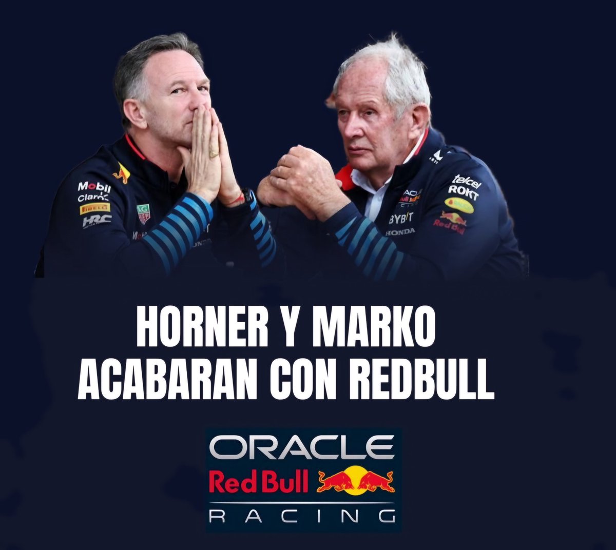 CrusperesIng's tweet photo. @redbullracing Lo único que queremos es que termine ésta temporada de terror para @SChecoPerez, navegando solo, sin en el apoyo del equipo, con un Horner todo tibio y un racista como Marko. Quienes deben dejar el equipo son estos dos sujetos.
#ChristianHornerOut
#HelmutMarkoOut
#NeverGiveUp https://t.co/fBNH2JBcqo