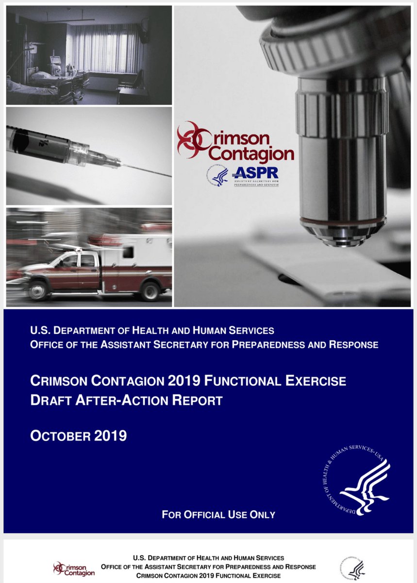 Operation Crimson Contagion was a live exercise.
It was real, not a simulation.

The goal was to figure out what to do.

The plan was to have EcoHealth release another virus - SARS-COV2, that's from bats, so people don't associate the outbreak with the food supply.

SARS-COV2 was