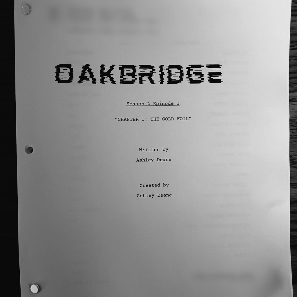 OakbridgeShow's tweet photo. S2, E1 title: "Chapter 1: The Gold Foil" #oakbridge #season2 #ComingSoon #titlereveal https://t.co/50tCN8Np3U