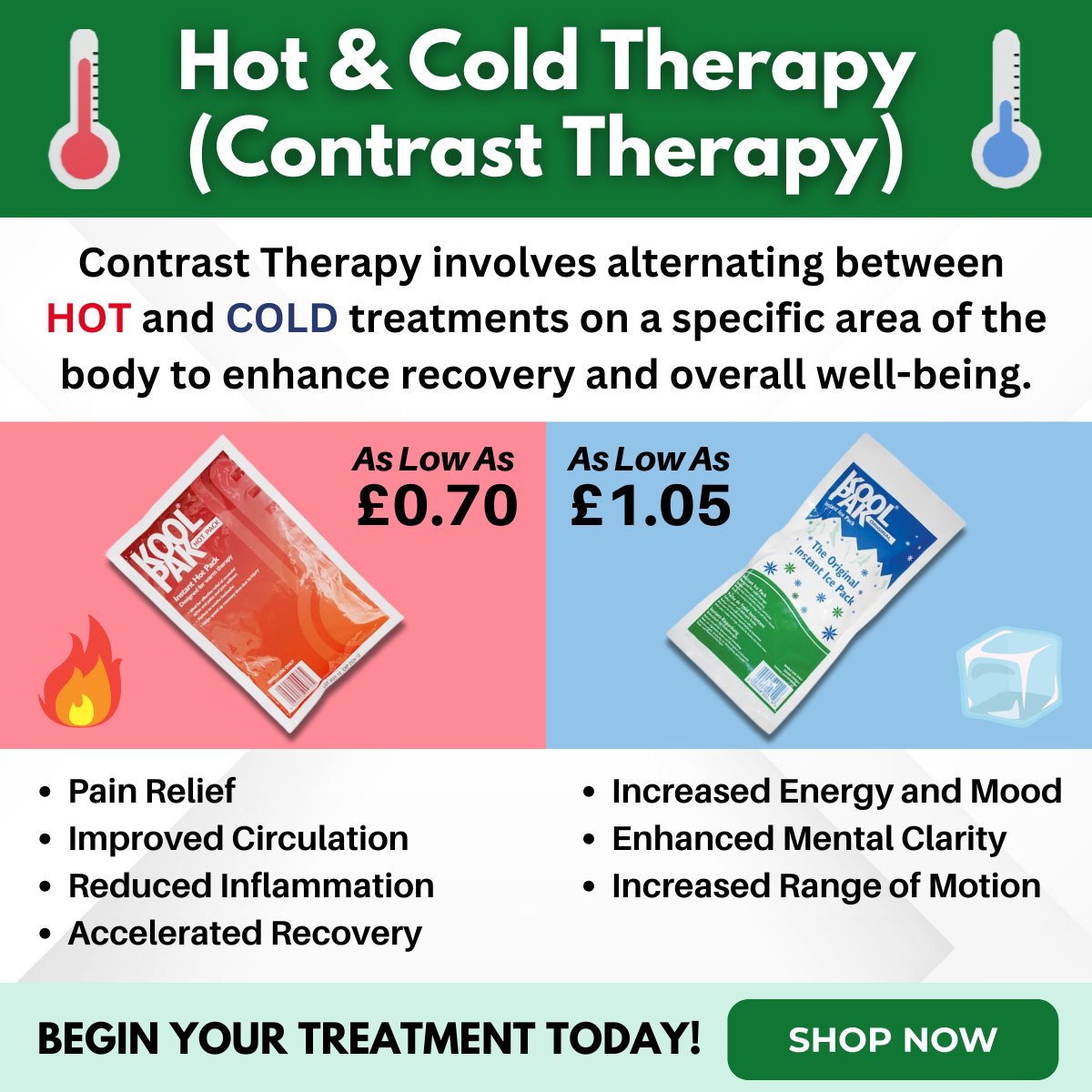 FirstAid4LessUK's tweet image. Contrast Therapy: The Perfect Balance of Hot and Cold 🔥❄️ 

Alternate between hot &amp;amp; cold treatments to support recovery, reduce pain, and enhance overall well-being. 

Visit our website to begin your treatment: firstaid4less.co.uk/Hot-Cold-Thera…

#FirstAid4Less #ContrastTherapy #PainRelief