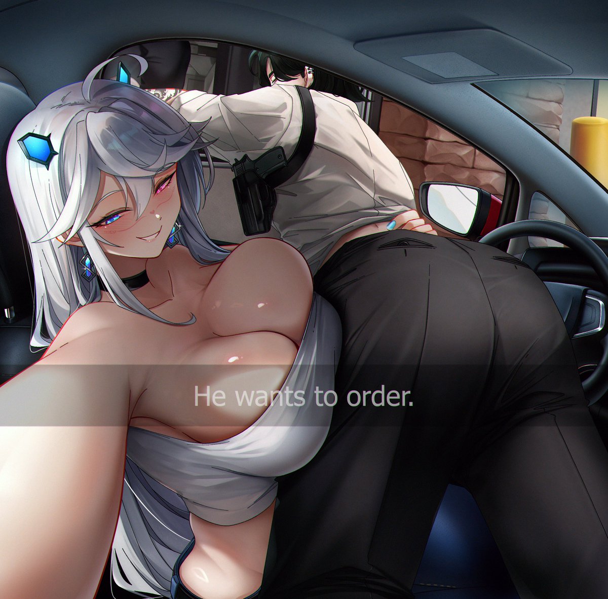 Prot0type7's tweet photo. He wants to order but there's a full course meal right in front of me ๐
#prototypeAR7 #HYARTKU | ๐จ: @/Inkspirate_art https://t.co/qmZl4l0tCU